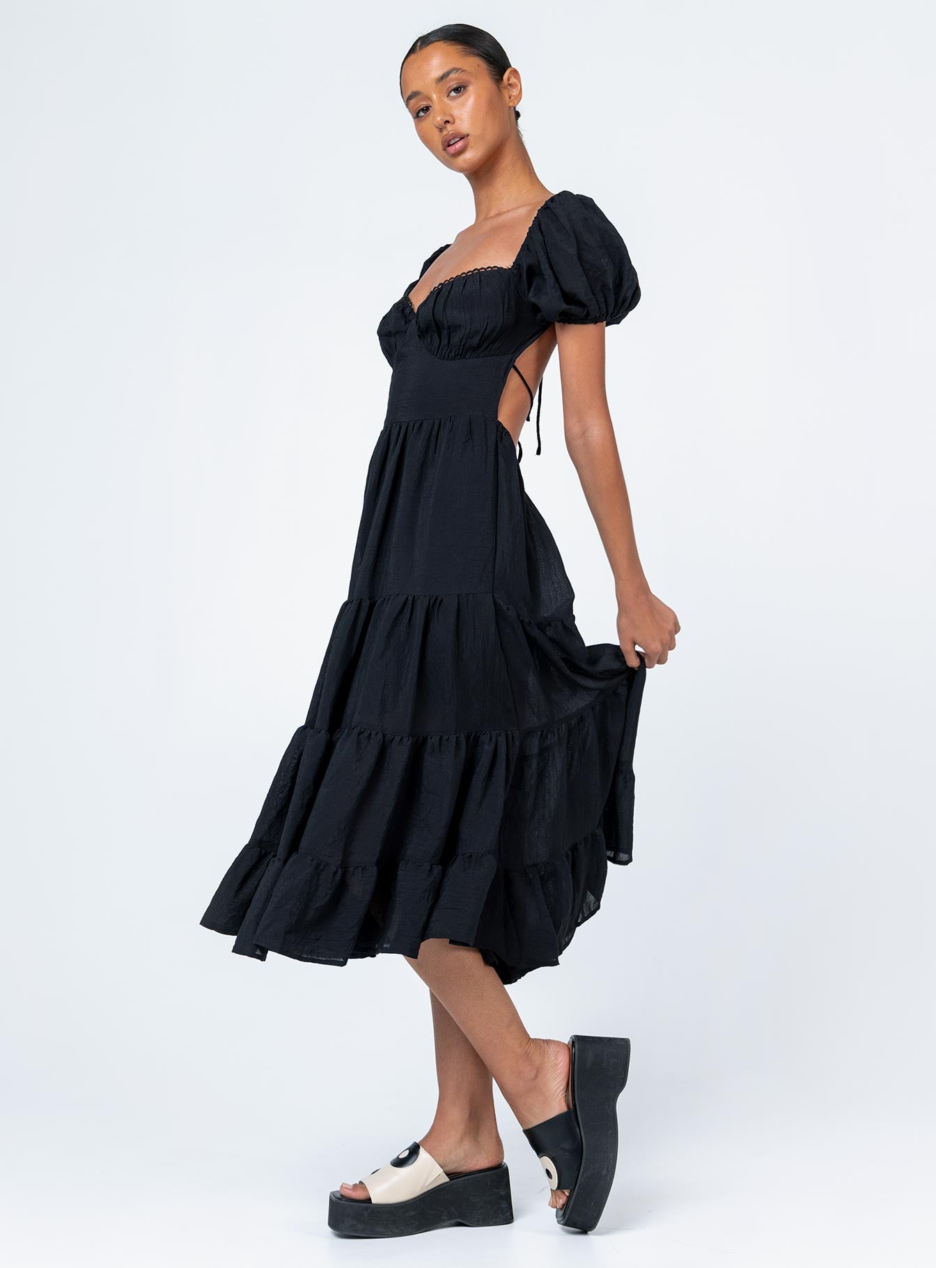 Danny Midi Dress Black | Princess Polly Danny Midi Dress Black | Princess Polly