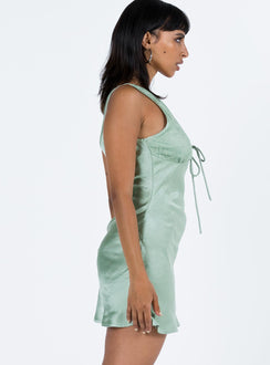 product Princess Polly V-Neck  Conlan Mini Dress Sage