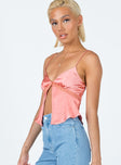 product Princess Polly Sleeveless Sweetheart  Shaelyn Top Rust