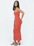 product Princess Polly Asymmetric Neckline  Oscar Midi Dress Rust