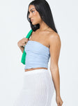 Strapless top Textured material 