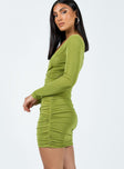 product Princess Polly Asymmetric Neckline  Nico Mini Dress Green