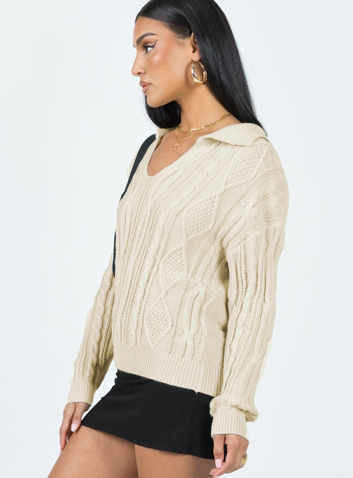 Symons Sweater Cream Princess Polly  long 
