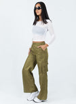 product Princess Polly High Waisted Pants High Waisted Pants High Waisted Pants  Cademan Cargo Pants Khaki