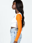 Princess Polly  Feed Your Soul Long Sleeve Top Orange