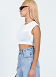 Top Knit material Slightly sheer Cropped fit