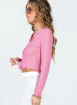 Liya Long Sleeve Top Pink