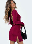 product Princess Polly Asymmetric Neckline  Montana Mini Dress Crimson