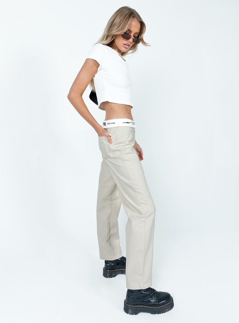 Dava Low Rise Pants White