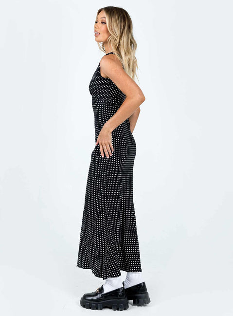Nellie Maxi Dress Black Polka Dot | Princess Polly Nellie Maxi Dress Black Polka Dot | Princess Polly