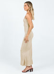 Princess Polly Square Neck  Andros Maxi Dress Beige