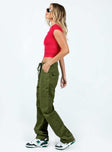 product Princess Polly High Waisted Pants  Pembrooke Cargo Pants Khaki