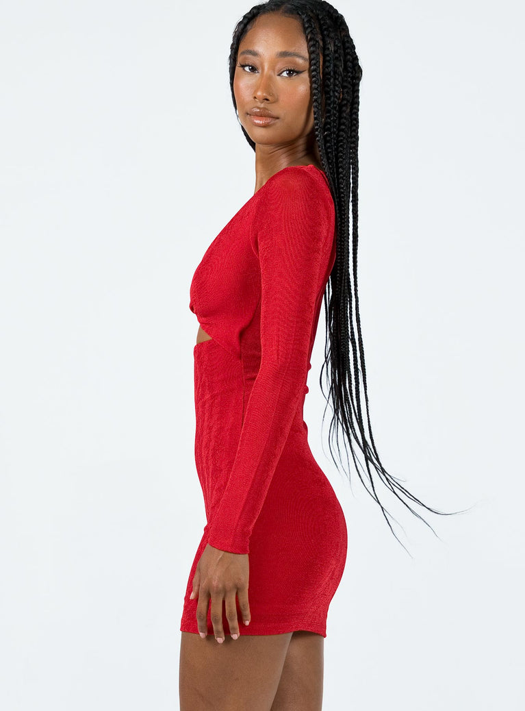 Saffron Mini Dress Red