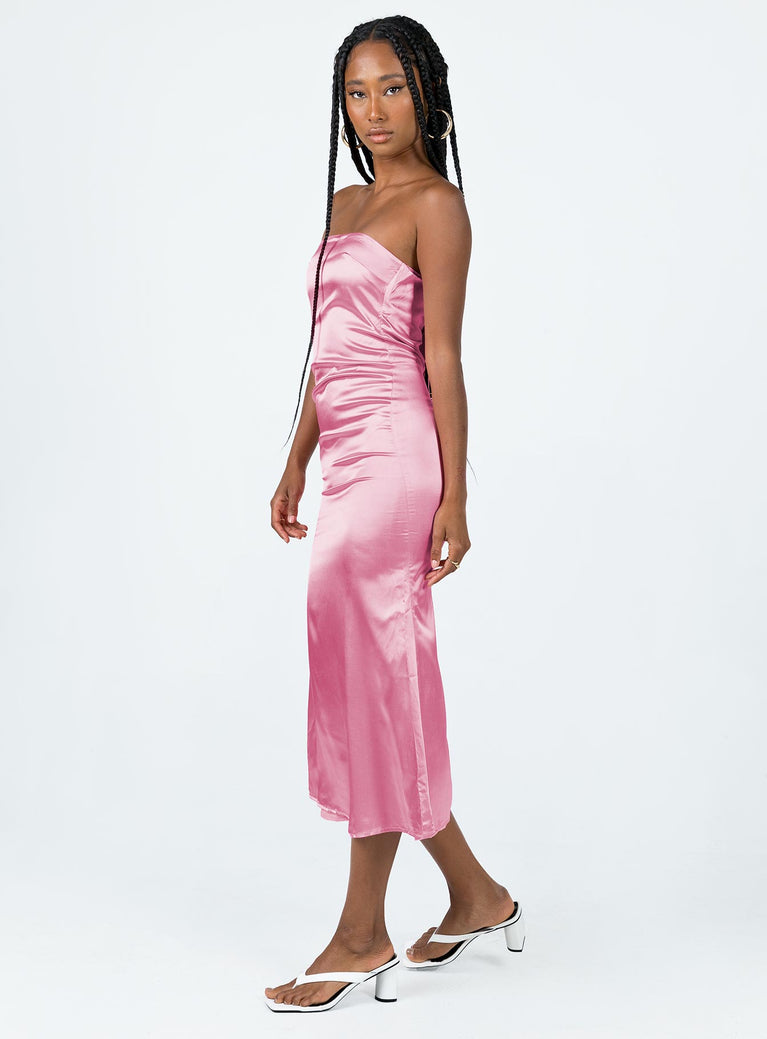 Shaya Strapless Maxi Dress Pink