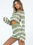 Leah Knit Set Green Multi