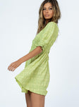 product Princess Polly Crew Neck  Chances Mini Dress Green