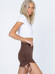 Leala Mini Skirt Brown