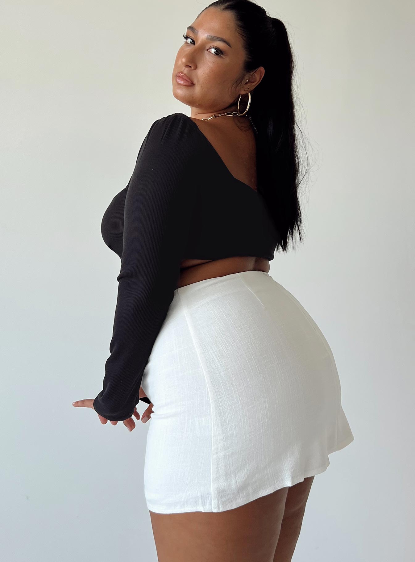 product Selby Mini Skirt White Curve Princess Polly  Mini Skirts 