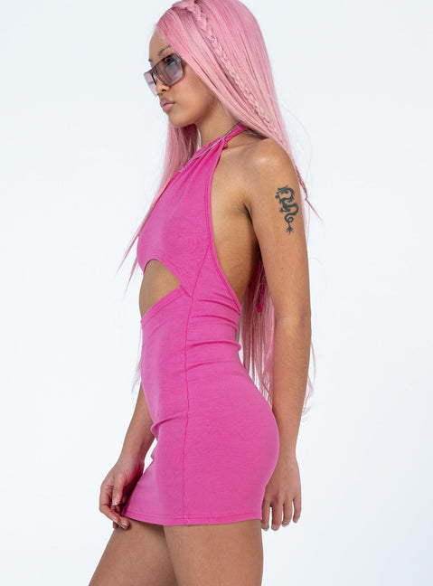 product Princess Polly Square Neck  Young Love Mini Dress Pink