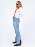 Princess Polly High Waisted  Tampico Flare Leg Denim Jeans