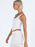 product Princess Polly Sleeveless Scoop Neck  Lorinda Top White