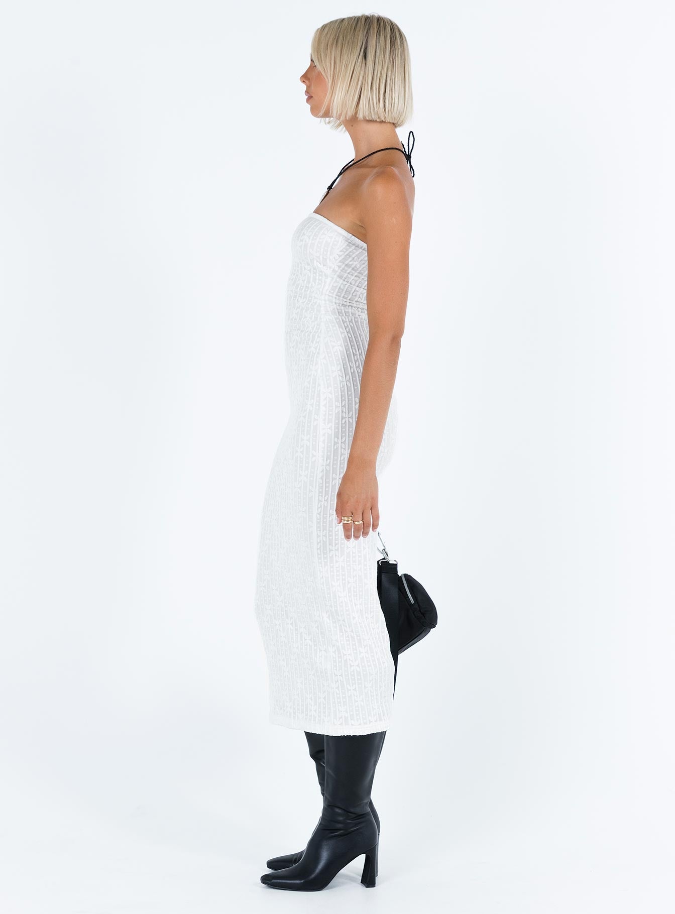 product Princess Polly Asymmetric Neckline  Lasance Maxi Dress White