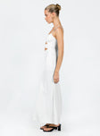 Princess Polly Plunger  Maci Eco Nylon Maxi Dress White