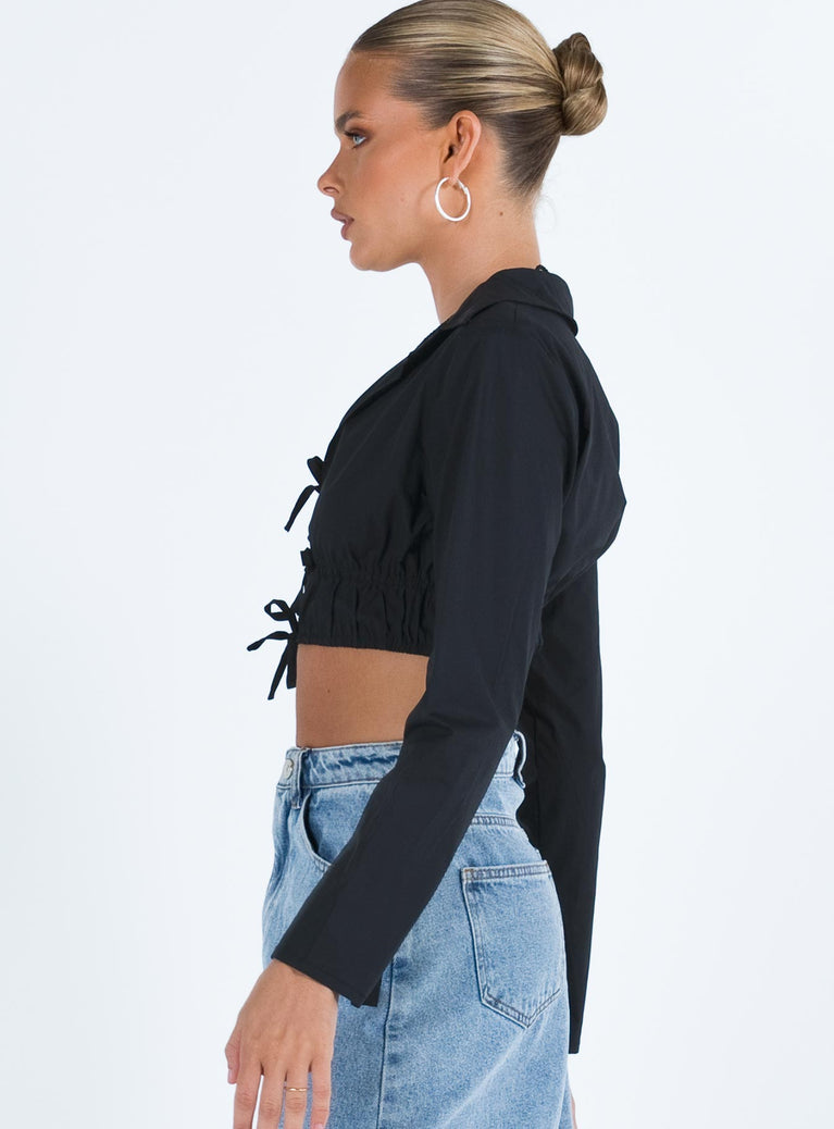 Torrado Long Sleeve Top | US 12 | Black | Womens | Princess Polly