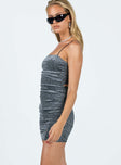 Princess Polly Square Neck  Holloway Wishes Mini Dress Silver