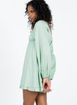 product Princess Polly Crew Neck  Empress Of Love Long Sleeve Mini Dress Sage