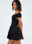 Romper Shirred waistband Ruffle detailing Elasticated neck & sleeves Can be worn on or off-shoulder Layered ruffle hem