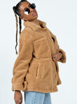 Jacket  Oversized fit  100% polyester Faux fur material  Button front fastening  Four front pockets   Non-stretch