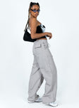 Princess Polly   Austin Parachute Pants Grey