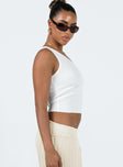 product Princess Polly Sleeveless Asymmetric Neckline  Denham One Shoulder Top Ivory