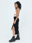 Ariel Knit Midi Skirt Black