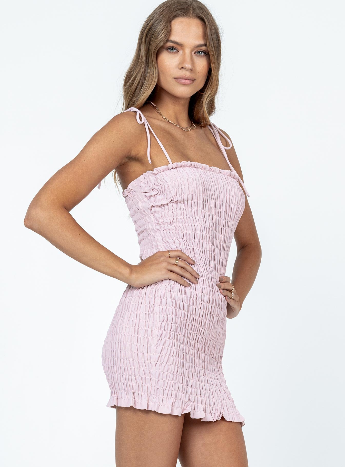 product Princess Polly High Neck  Sherry Mini Dress Pink