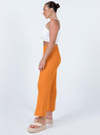 Princess Polly  Ginny Ribbed Knit Pants Orange