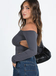 Cloney Off The Shoulder Top Slate