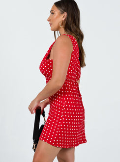 Nellie Mini Dress Red Polka Dot | Princess Polly Nellie Mini Dress Red Polka Dot | Princess Polly
