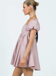 Princess Polly Square Neck  Getaway Mini Dress Pink