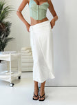 Callile Midi Wrap Skirt White Princess Polly  Midi 