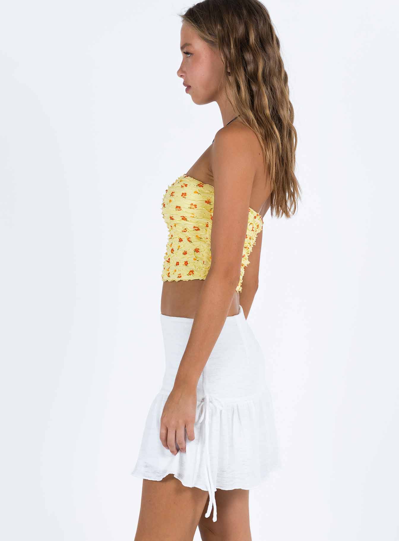 product Mid Morning Mini Skirt Ivory Princess Polly  Mini Skirts 