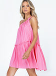 Princess Polly Asymmetric Neckline  Subi Mini Dress Pink