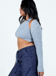 Natalee Sweater Blue Princess Polly  Cropped 