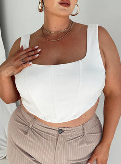 product Princess Polly Sleeveless High Neck  Kaeshia Rib Bustier Curve