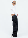 Princess Polly Mid Rise  The Ragged Priest Black Combat Jeans Charcoal