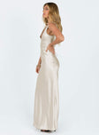 Princess Polly Plunger  Norma Maxi Dress Champagne