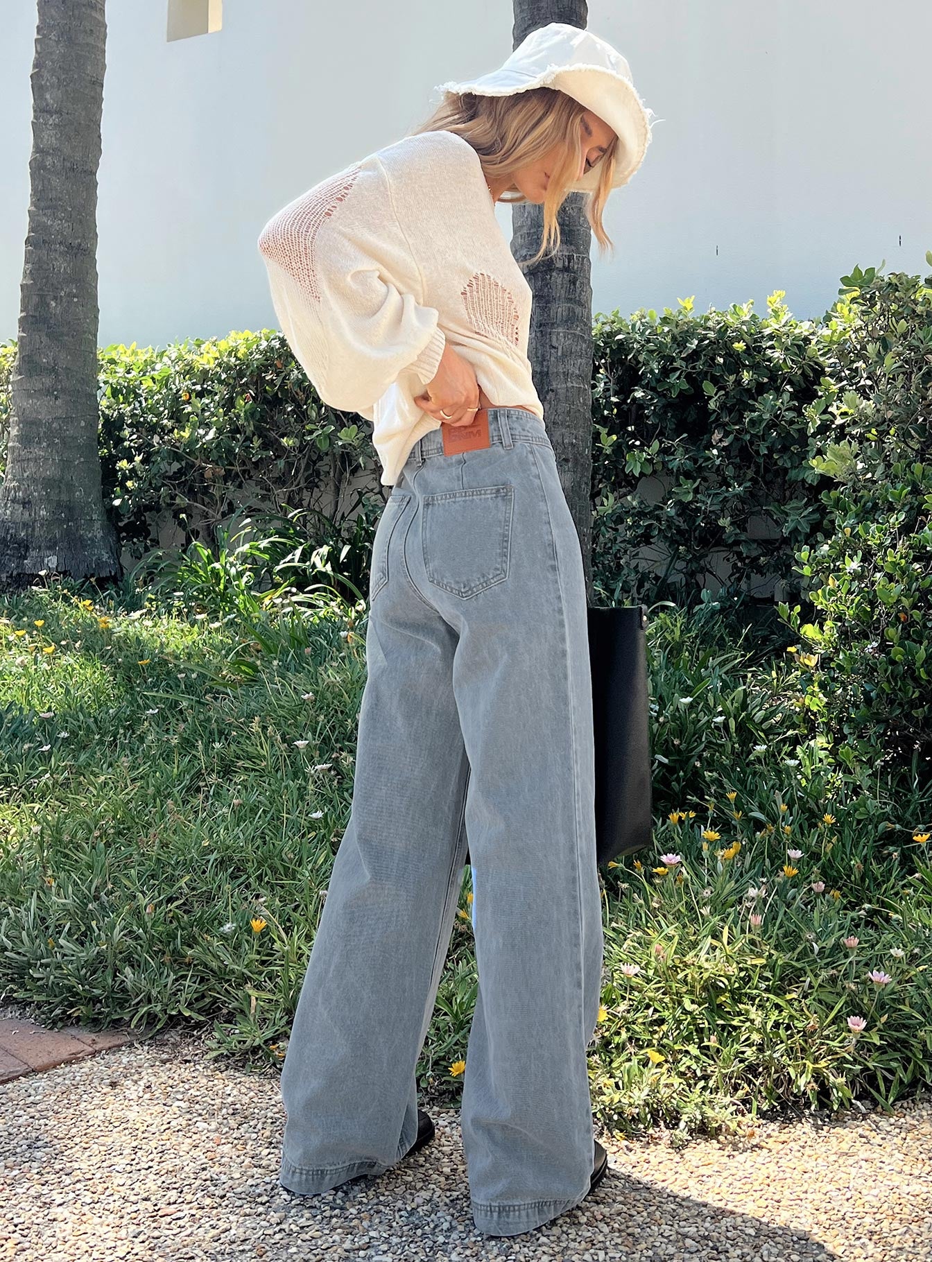 product Princess Polly Low Rise Jeans  Tari Wide Leg Jeans Light Wash Denim