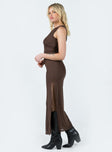 product Princess Polly High Neck  Brenly Mesh Maxi Dress Brown