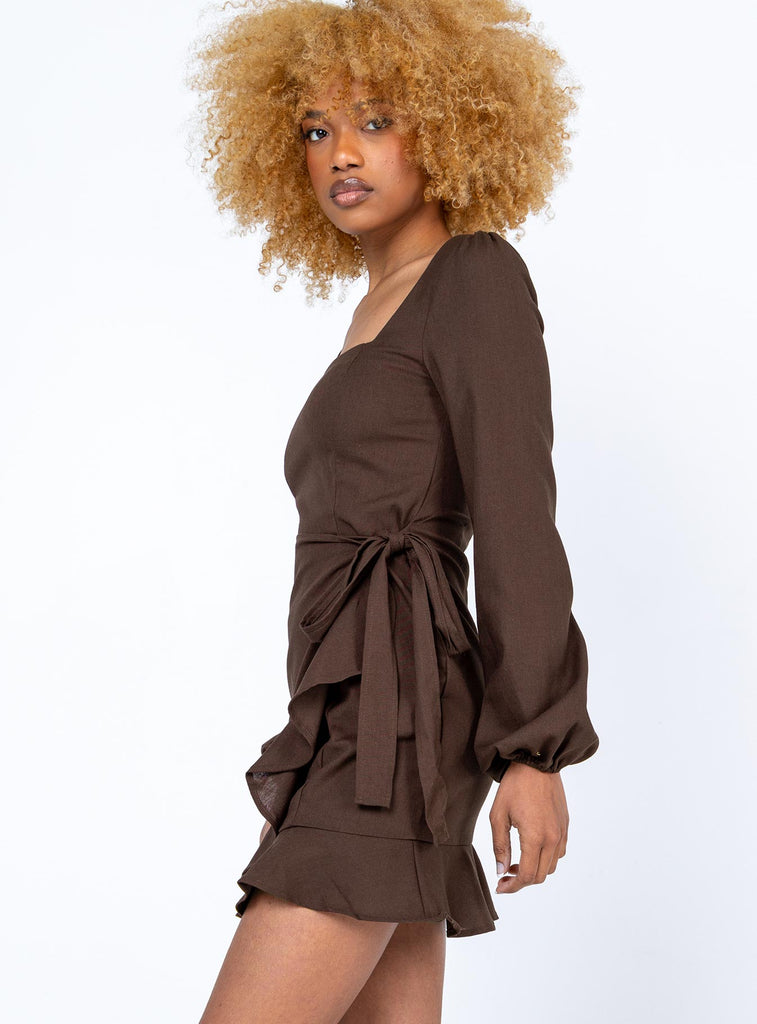 The Villa Mini Dress Brown